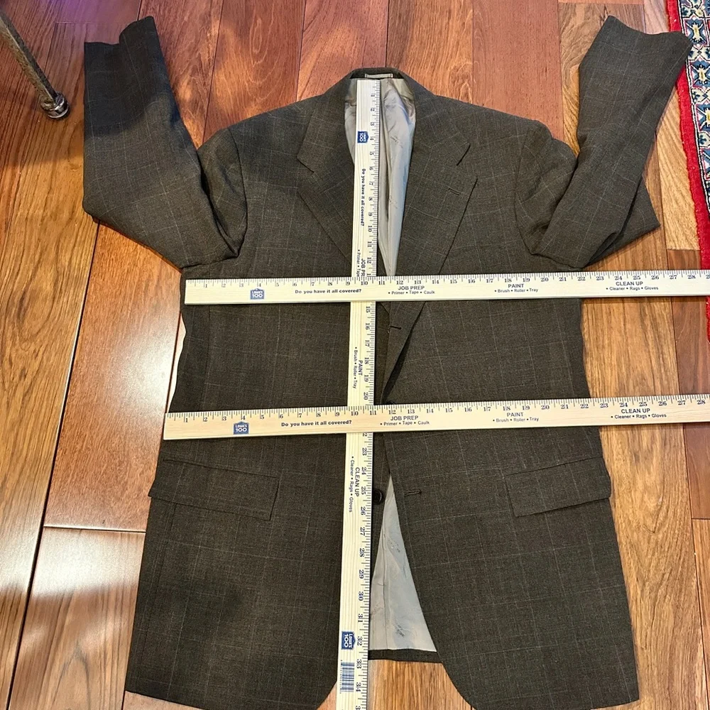 Kiton Brown Gray Sport Coat Premium Wool Mohair Size 54 Drop 7L - Picture 10 of 16